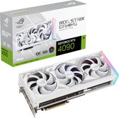 ASUS ROG Strix GeForce RTX 4090 White OC Edition - Carte vidéo - 24 Go GDDR6X - PCIe 4.0 - 2x HDMI 2.1a - 3x DisplayPort 1.4a - blanc