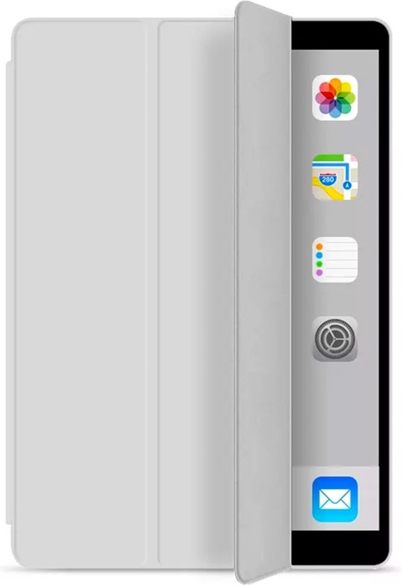 Mobiq - Flexibele Tri-Folio hoes geschikt voor iPad 10.2 (2021/2020/2019) - grijs