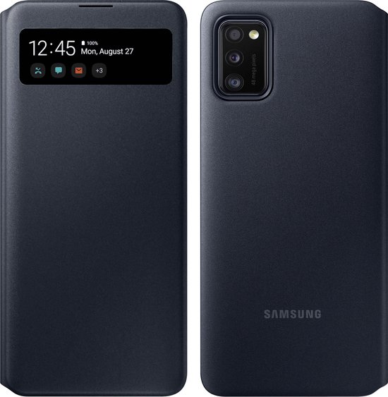 samsung galaxy a41 s-view wallet case origineel - zwart samsung galaxy a41 s-view wallet case origineel - zwart