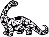 Houten Dierenkop - Bracchiosaurus - Extra Groot, Zwart MDF