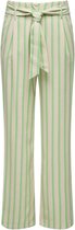 Only Broek Onllowa Hw Belt Stripe Pant Cc Tlr 15279663 Moonbeam/spring Bud Dames Maat - W38 X L32