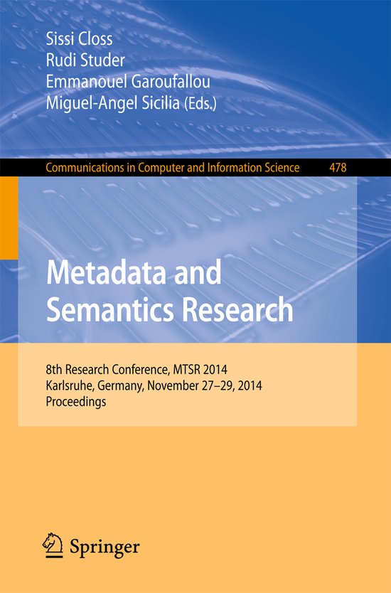 Metadata and Semantics Research - cover