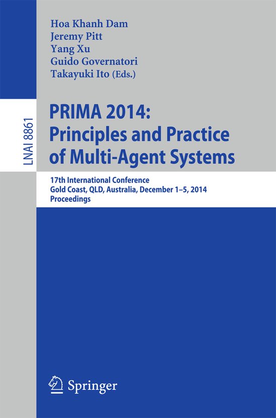 Lecture Notes in Computer Science8861- PRIMA 2014: Principle ... - cover