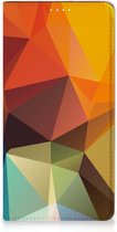 Smartphone Hoesje Geschikt voor Samsung Galaxy A54 Leuk Book Case Polygon Color