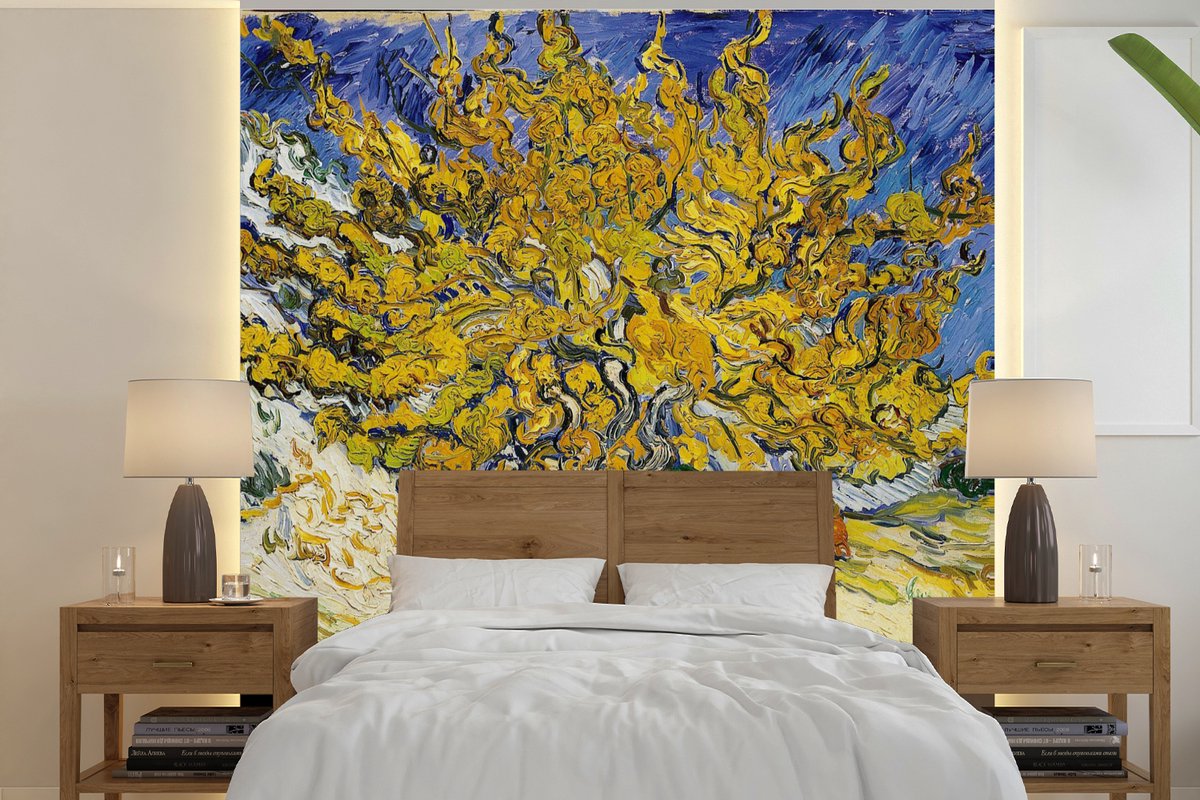 Behang - Fotobehang Moerbeiboom - Vincent van Gogh - Breedte 220 cm x hoogte 220 cm