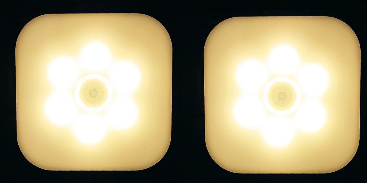 TechU™ 2 Stuks Intelligente Lamp met Sensor – Automatisch aan en uit – Nachtlamp & Gang Licht – Warm Wit Licht