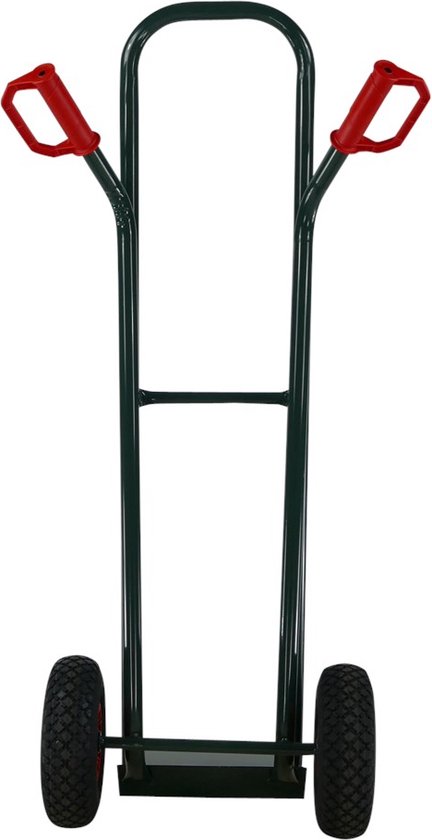 Stalen steekwagen 250 kg 1150 mm met luchtbanden, extra grote schep