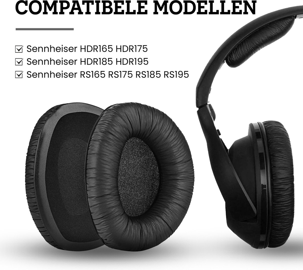 Coussinets d'oreille avec bandeau pour Sennheiser Set HDR175 HDR185 HDR195  / RS165... | bol.com