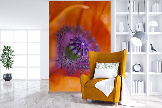 Image macro du pistil d'un coquelicot 200x300 cm