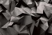 Fotobehang - Vlies Behang - Geometrische 3D Muur - 368 x 254 cm
