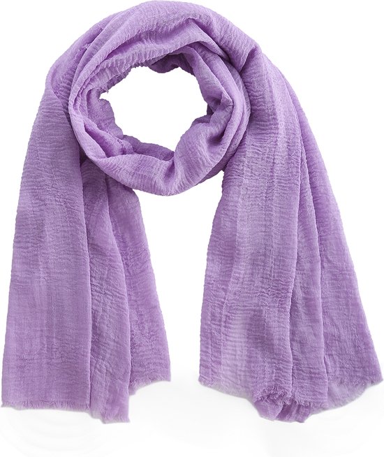 Echarpes Emilie L'indispensable foulard - foulard - Lilas - lin - viscose - coton