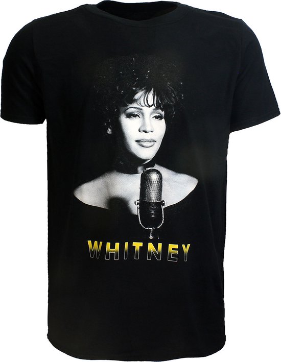 Whitney Houston Photo T-Shirt Zwart - Officiële Merchandise