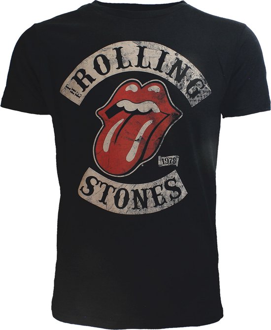T-shirt The Rolling Stones 1978 Tour Zwart - Merchandise Officielle