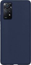 Hoesje Geschikt voor Xiaomi Redmi Note 11 Hoesje Siliconen Cover Case - Hoes Geschikt voor Xiaomi Redmi Note 11 Hoes Back Case - Donkerblauw