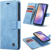 Casemania Hoesje Geschikt voor Samsung Galaxy A14 Sky Blue - 2 in 1 Magnetic Book Case