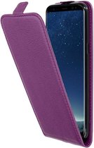 Cadorabo Hoesje geschikt voor Samsung Galaxy S8 PLUS in BORDEAUX PAARS - Beschermhoes in flip-design Case Cover van getextureerd imitatieleer