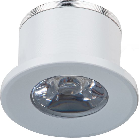 LED Veranda Spot Verlichting - Velvalux - 1W - Natuurlijk Wit 4000K - Inbouw - Dimbaar - Rond - Mat Wit - Aluminium - Ø31mm