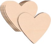 Onbewerkte harten van hout - 20 cm - Standaard Natuurlijk Blank Houten Schijven - Valentijn - Moederdag - Voor Hobby, Aankondiging, Huisdecoratie Ornamenten, Houtbranden