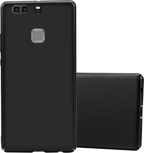 cadorabo Case works with Huawei P9 PLUS in NIGHT BLACK - Flip Style