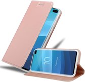 Cadorabo Hoesje voor Samsung Galaxy S10 PLUS in CLASSY ROSE GOUD - Beschermhoes met magnetische sluiting, standfunctie en kaartvakje Book Case Cover Etui