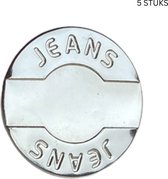 Buttonz® - 5 x Jeans Knopen Zilver - 17 mm - "Jeans" - Inslag Knopen Voor  Jeans -... | bol.com
