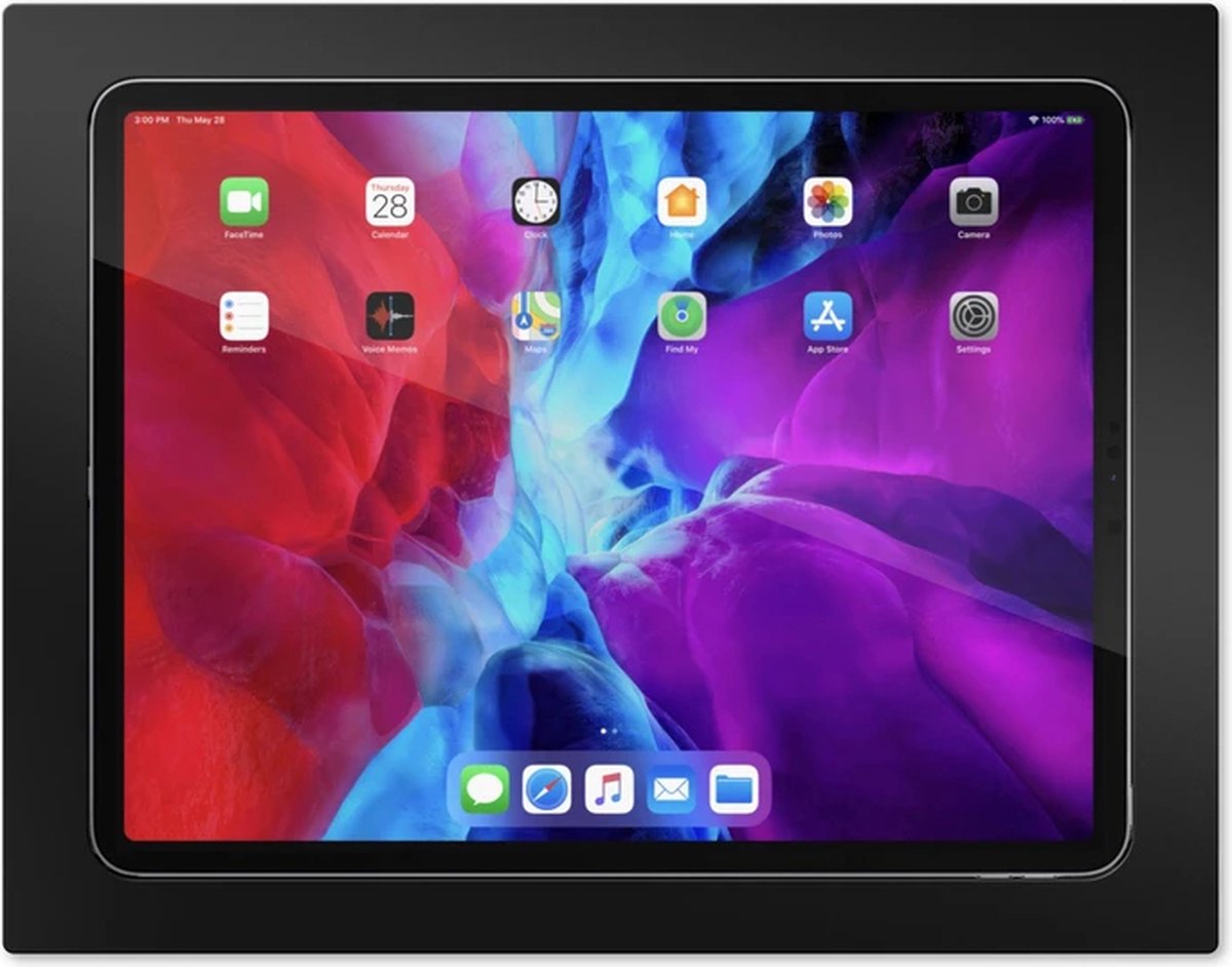 iPad Pro 12.9 Gen 3-6 inbouw wandhouder -Zwart