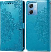iMoshion Hoesje Geschikt voor Xiaomi Redmi Note 12 Hoesje Met Pasjeshouder - iMoshion Mandala Bookcase - Turquoise