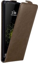 Cadorabo Hoesje voor LG G5 in KOFFIE BRUIN - Beschermhoes in flip design Case Cover met magnetische sluiting