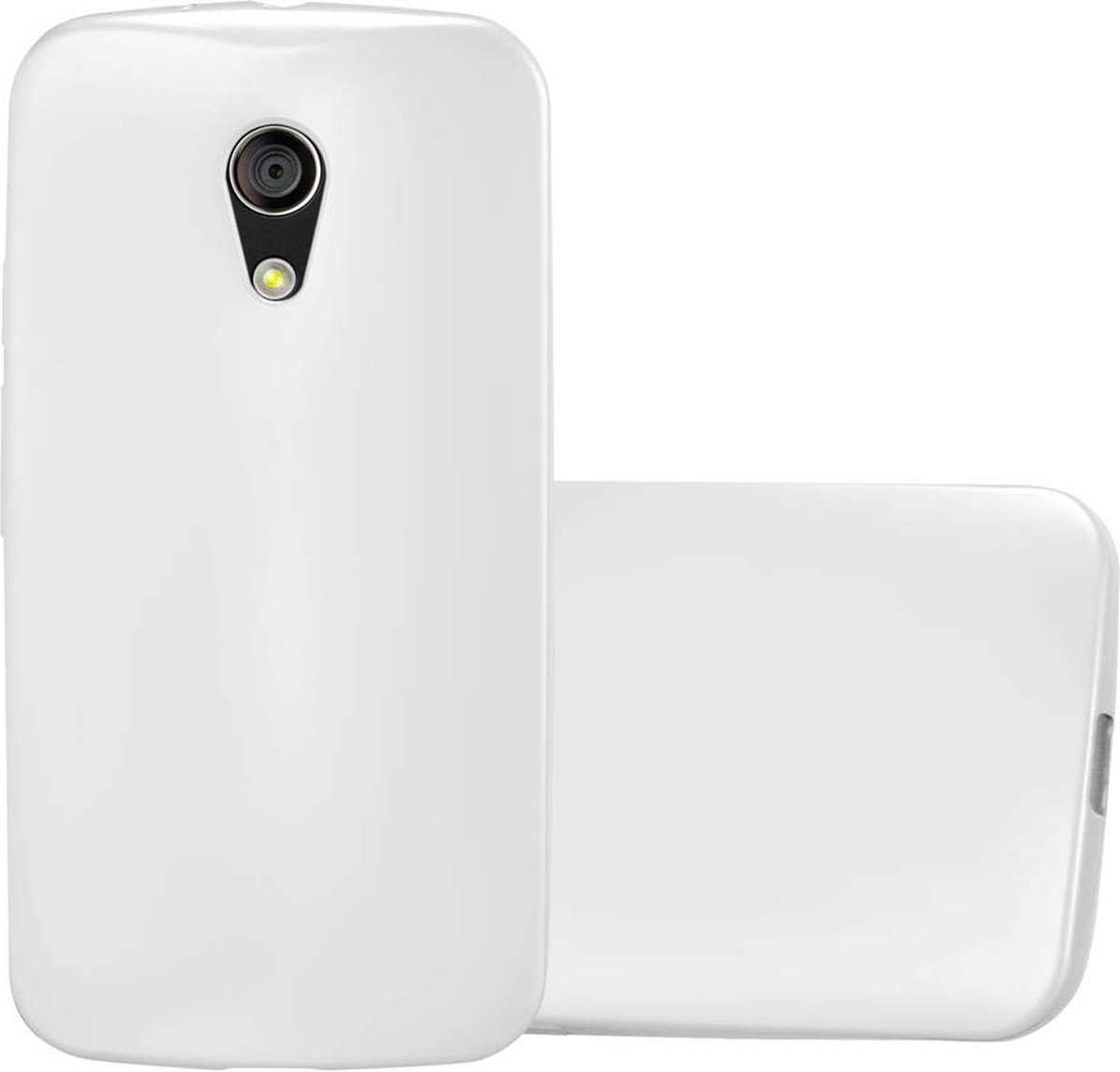 Cadorabo Hoesje geschikt voor Motorola MOTO G2 in METALLIC ZILVER - Beschermhoes gemaakt van flexibel TPU silicone Case Cover