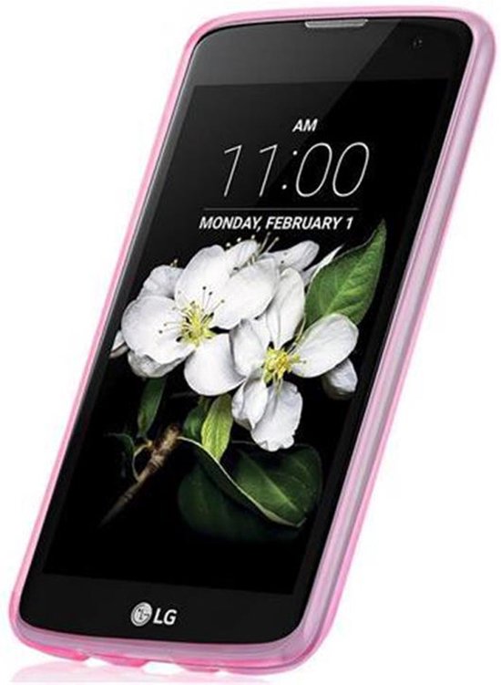 Coque Cadorabo pour LG K7 2016 en ROSE TRANSPARENT - Housse de protection en silicone TPU flexible