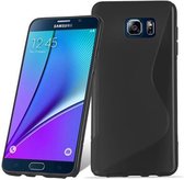 Cadorabo Hoesje voor Samsung Galaxy NOTE 5 in ZWARTE OXIDE - Beschermhoes gemaakt van flexibel TPU silicone Case Cover