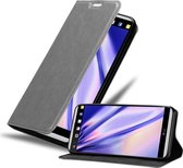 Cadorabo Hoesje geschikt voor LG V20 in TITANIUM GRIJS - Beschermhoes met magnetische sluiting, standfunctie en kaartvakje Book Case Cover Etui