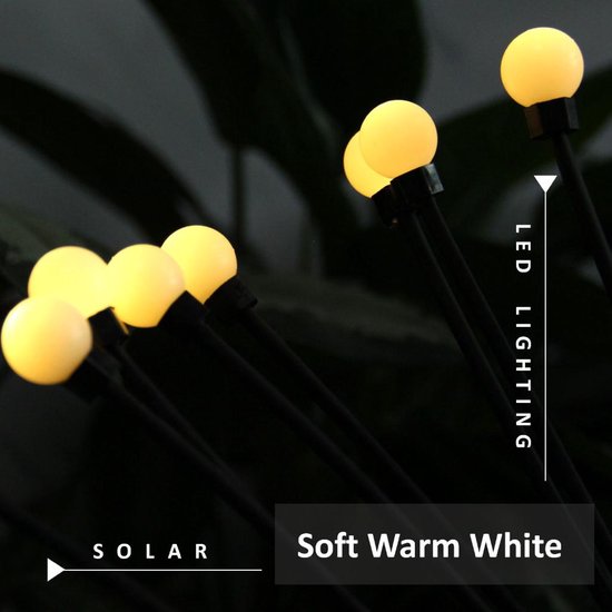 Lichtendirect- Solar Tuinlamp met grondspies 78CM –Solar Tuinverlichting – 2 SET– Tuinverlichting op zonne-energie buiten – Led buitenverlichting met sensor - Tuinfontein - Tuinfakkel - Tuinsteker- Tuinlantaarn - Lichtendirect
