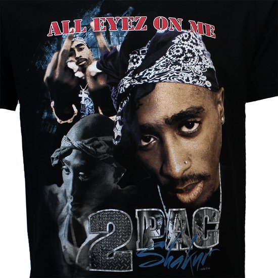 2PAC T-shirt Tupac Shakur All Eyez On Me Zwart - Merchandise Officielle |  bol