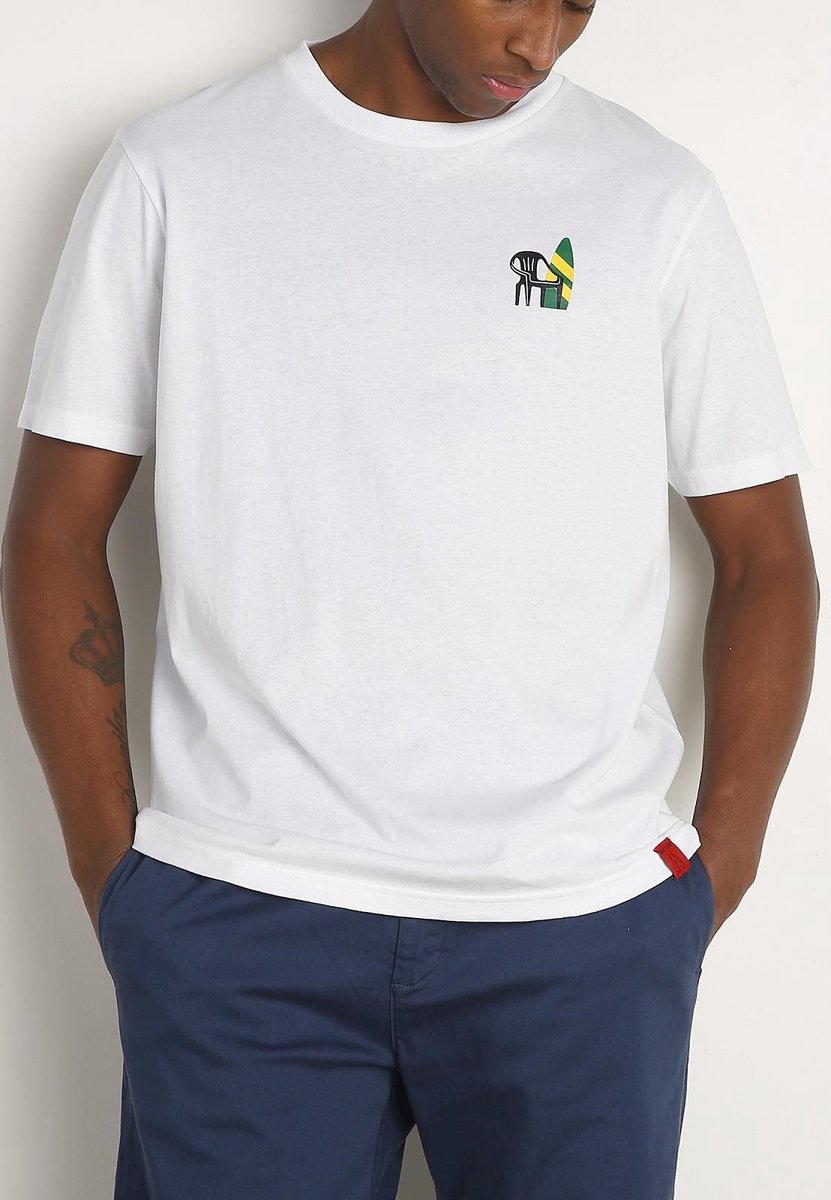 Antwrp Surfboard T-Shirt Straight Fit Wit