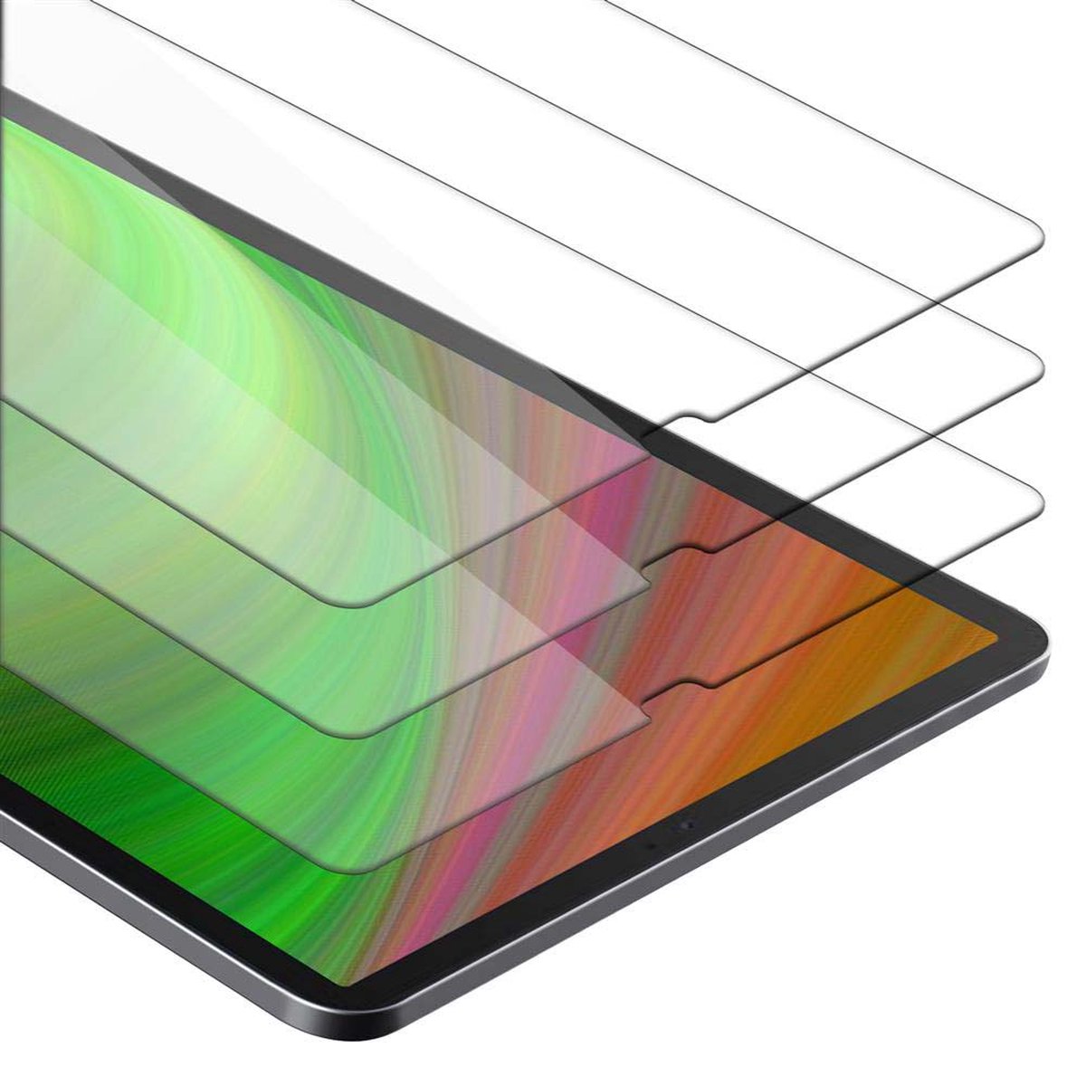 Cadorabo 3x Screenprotector voor Samsung Galaxy Tab S5e (10.5 inch) in KRISTALHELDER - Getemperd Pantser Film (Tempered) Display beschermend glas in 9H hardheid met 3D Touch