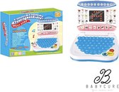 Babycure bleu speelgoed PC | Ordinateur portable d'étude | Ordinateur éducatif | Lettres, mots, chiffres, jeux de vote quiz | piles non incluses!