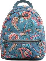 Orta Nova Imperia Mini Backpack Smoke Blue - Mini rugzak - Blauw- Dames- Vrouwen - Bloemen