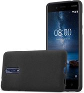 Cadorabo Hoesje geschikt voor Nokia 8 2017 in FROST ZWART - Beschermhoes gemaakt van flexibel TPU silicone Case Cover