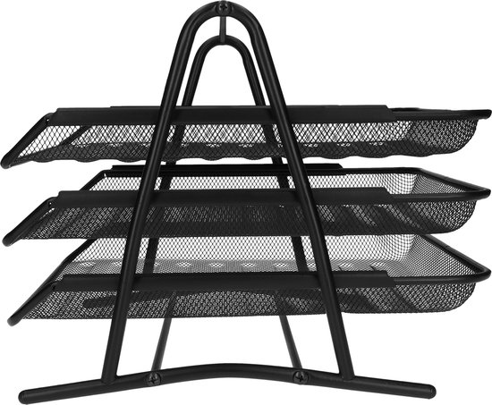 TQVAI 10-Tier Muur Opknoping File Organizer Mesh A4 Papier Organizer