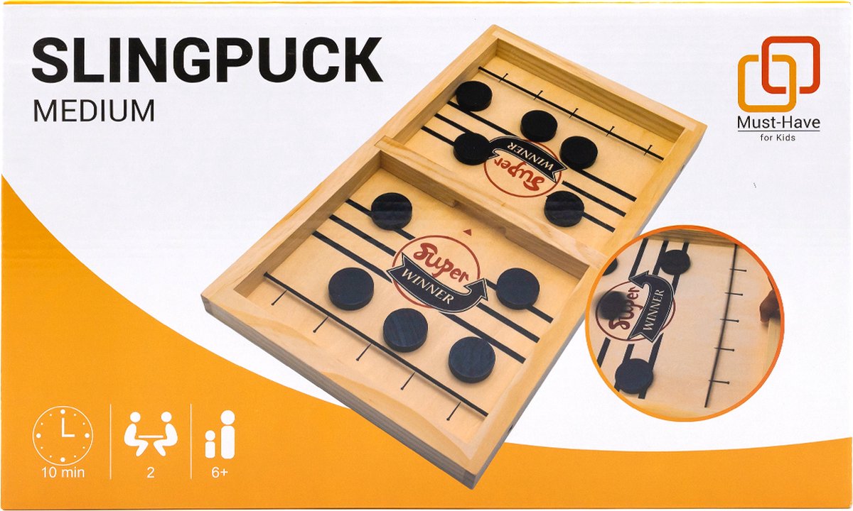 Slingpuck - Speelgoed 6 jaar - Sinterklaas Cadeautjes - Cadeau - Sling Puck - Slingshot - Speelgoed 9 Jaar - Bordspel - Sjoelbattle - Drankspel - Speelgoed 7 Jaar - Drinking Game - Spelletjes - Kinderspeelgoed 4 jaar - Houten Speelgoed 5 jaar — afbeelding 12