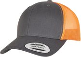 Flexfit - Retro Trucker 2-Tone charcoal/neon orange one size Pet - Grijs/Oranje