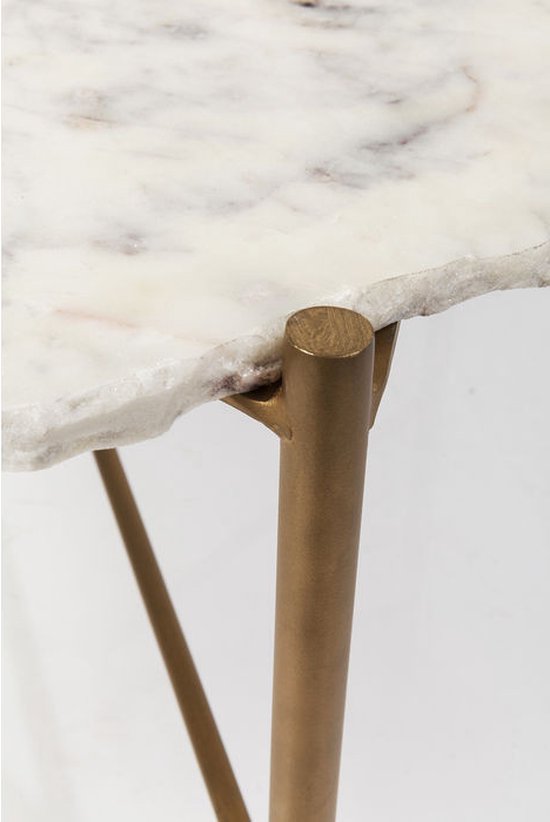 Table basse Piedra Marbre blanc 76 x 72 cm