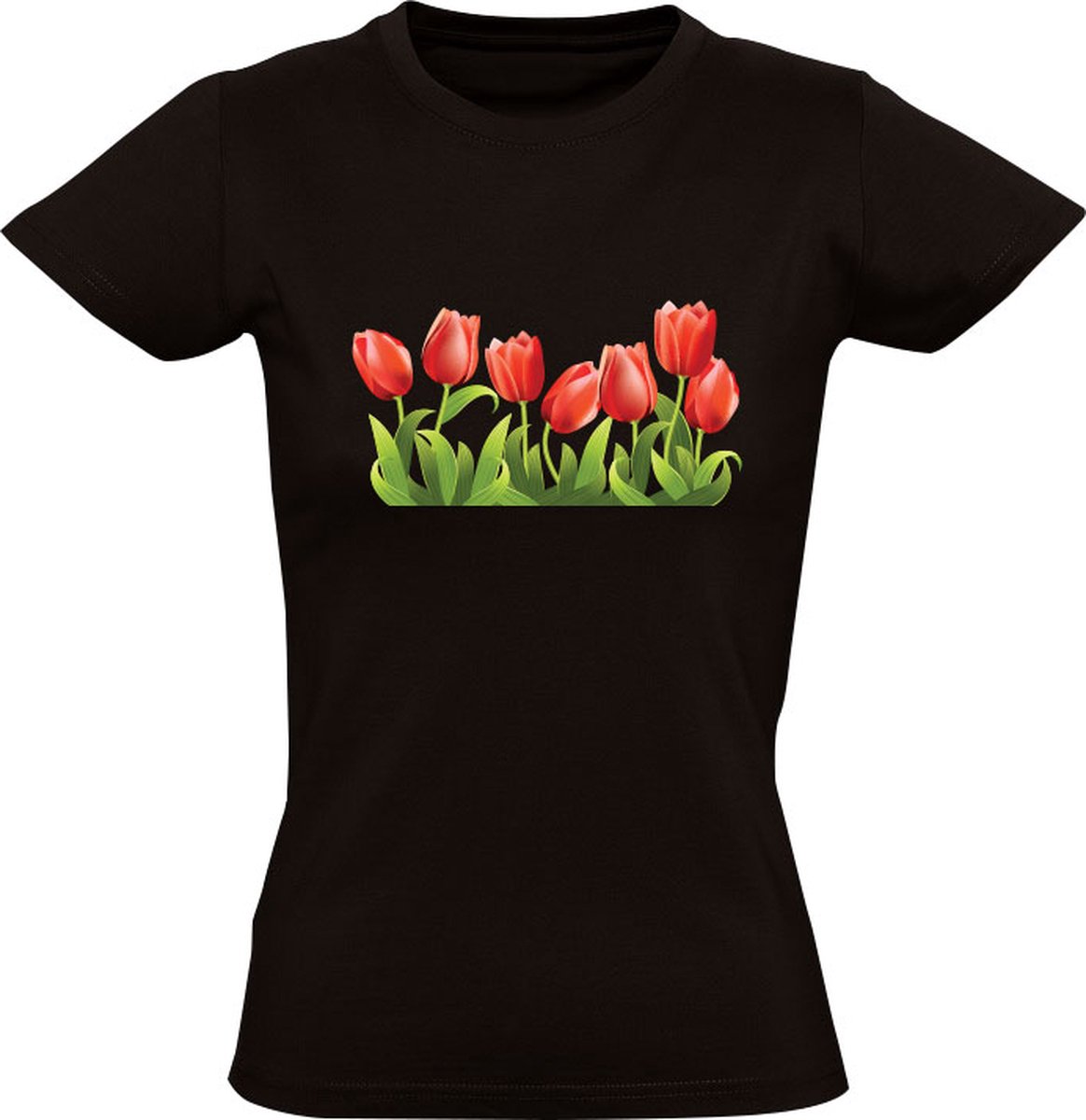 Dames T-Shirt Rode Tulpen kopen bij