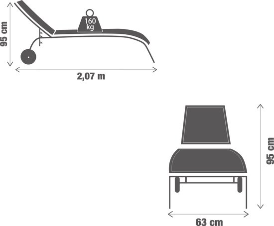 Naterial Set De 2 Chaises Longues Lyra Ii 2 X Chaises Longues Avec Dossier 6011