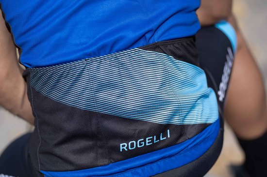 Rogelli Groove Fietsshirt Heren - Korte Mouw - Wielershirt - Blauw - Maat L - Rogelli