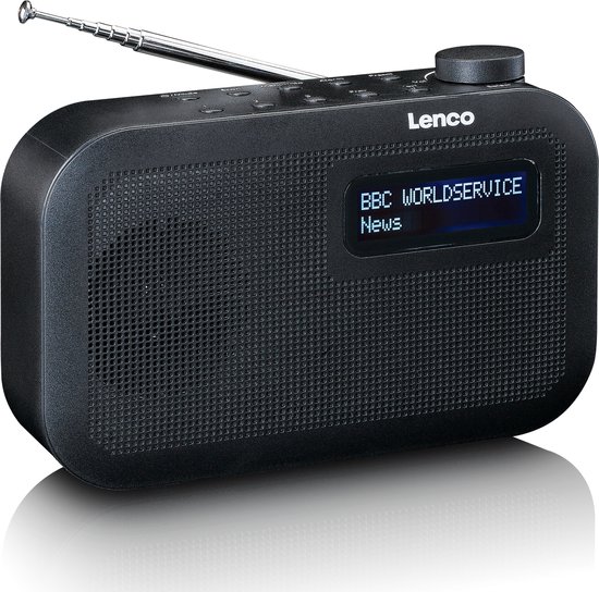 LENCO PDR-016BK - Draagbare DAB+/FM radio met Bluetooth® - zwart | bol