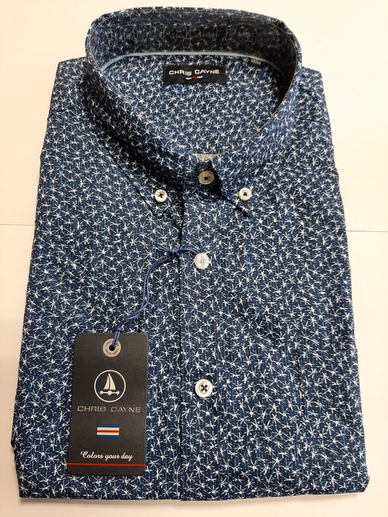 Chris Cayne Overhemd Blauw M / Blauw / Katoen