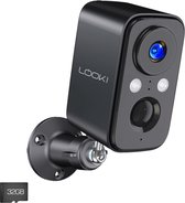 Looki Draadloze Beveiligingscamera op Batterij - incl. 32GB SD-kaart - voor Binnen en Buiten - met Nachtzicht - Floodlight - Camera beveiliging - Zwart