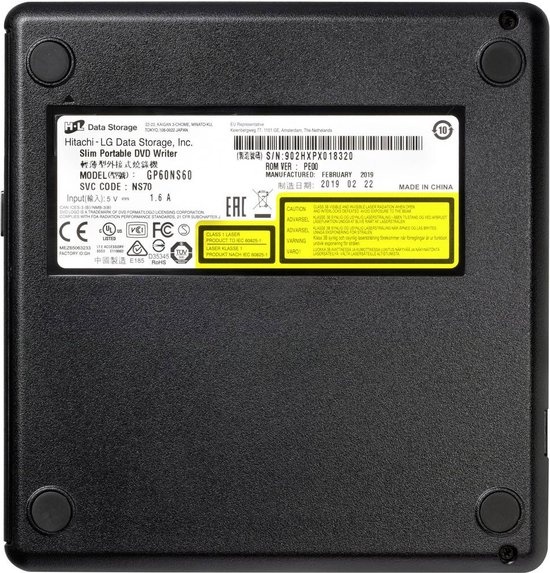 HL Data Storage GP60 Externe DVD-brander Retail USB-A 2.0 Zilver van Merkloos — afbeelding 5